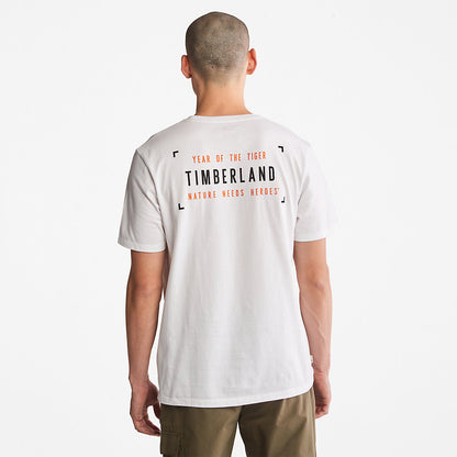 Mens Timberland Year of the Tiger T-Shirt for Men in White