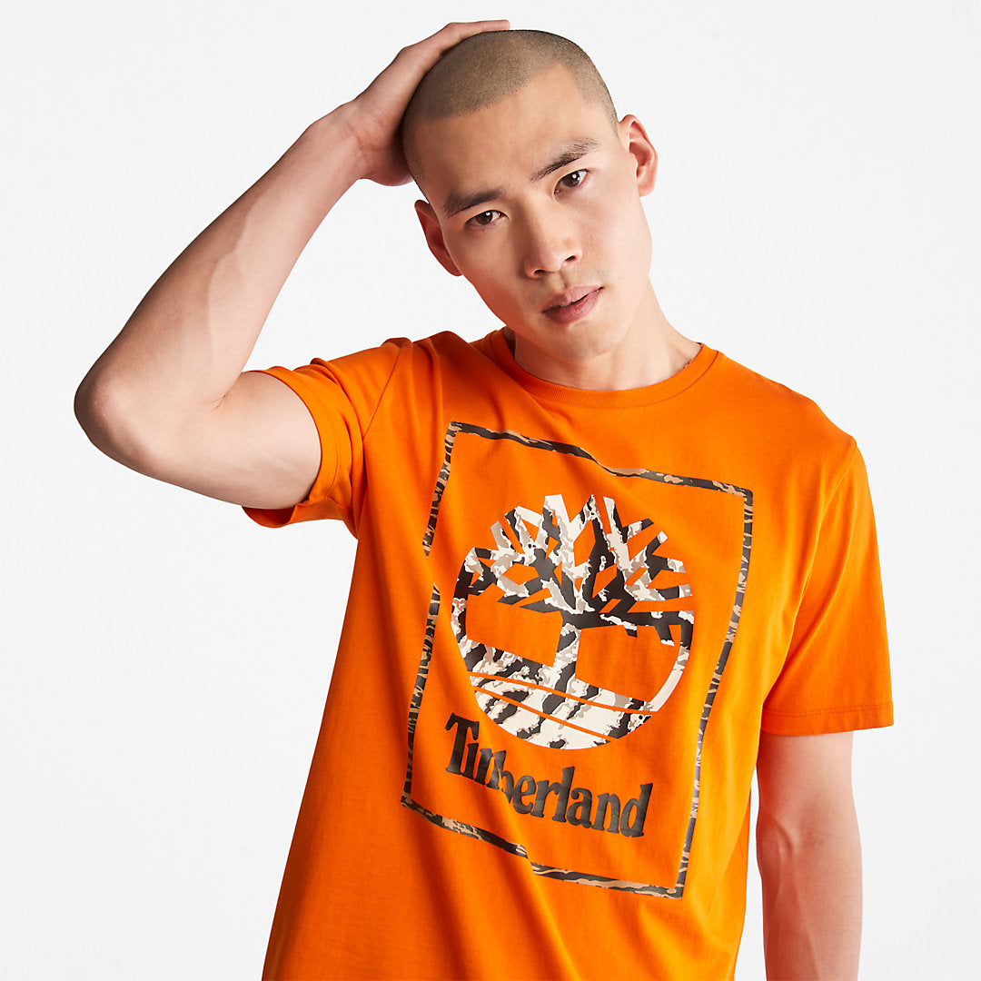 Mens Timberland Year of the Tiger T-Shirt for Men in Orange