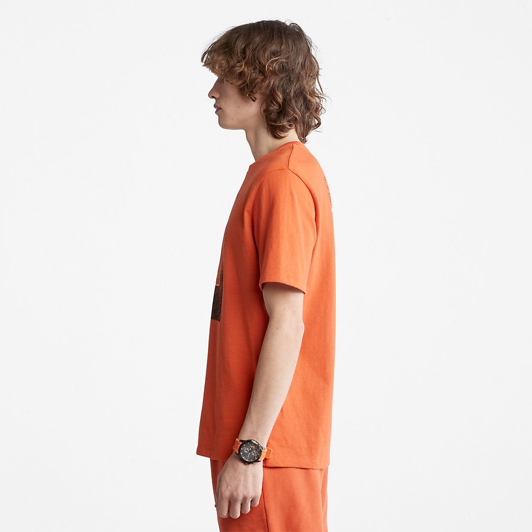 Mens Timberland Outdoor Archive T-Shirt for Men in Orange