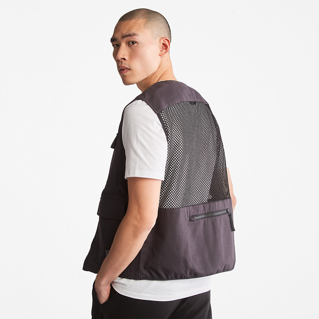 Mens Timberland Progressive Utility Multi-Pocket Gilet for Men in Black