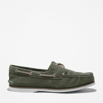 Mens Timberland Timberland® 2-Eye Classic Boat Shoe for Men in Dark Green