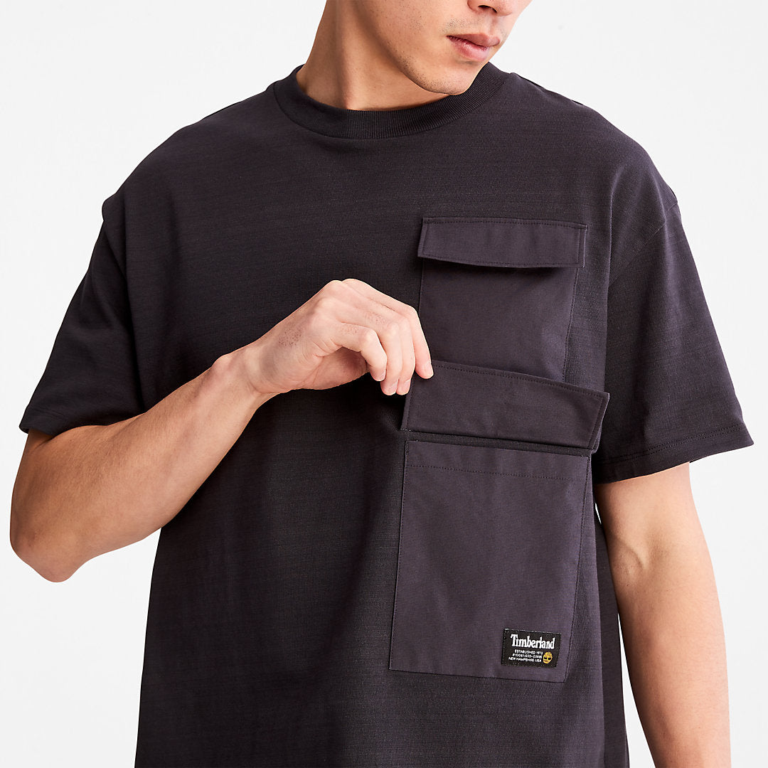 Mens Timberland Progressive Utility Multi-pocket T-Shirt for Men in Black