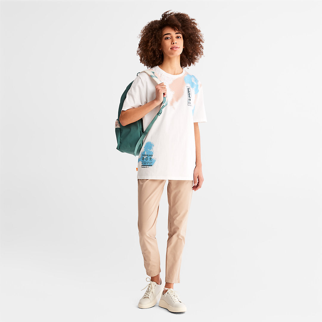 Mens Timberland Paint Graphic T-Shirt for Men in White