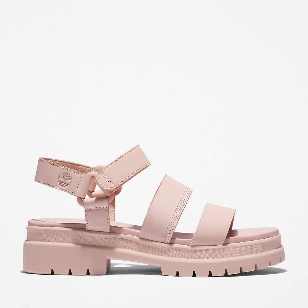 Womens Timberland London Vibe Ankle-Strap Sandal for Women in Light Pink