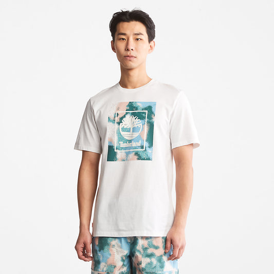 Mens Timberland Storytelling Logo T-Shirt for Men in White