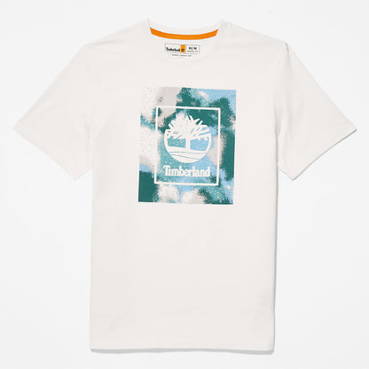 Mens Timberland Storytelling Logo T-Shirt for Men in White
