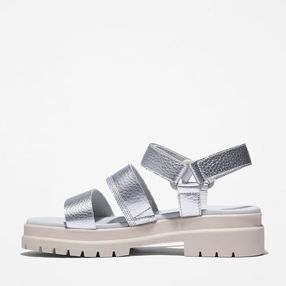 Womens Timberland London Vibe Ankle-Strap Sandal for Women in Silver