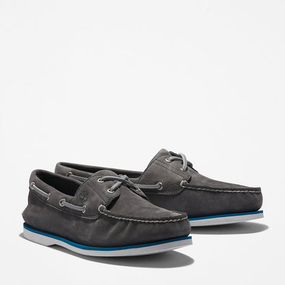 Mens Timberland Timberland® 2-Eye Classic Boat Shoe for Men in Dark Grey