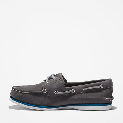 Mens Timberland Timberland® 2-Eye Classic Boat Shoe for Men in Dark Grey