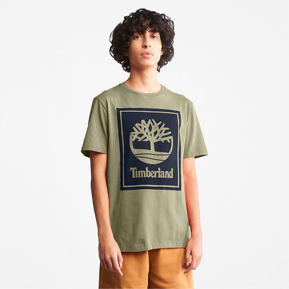 Mens Timberland Tree Logo T-Shirt for All Gender in Green