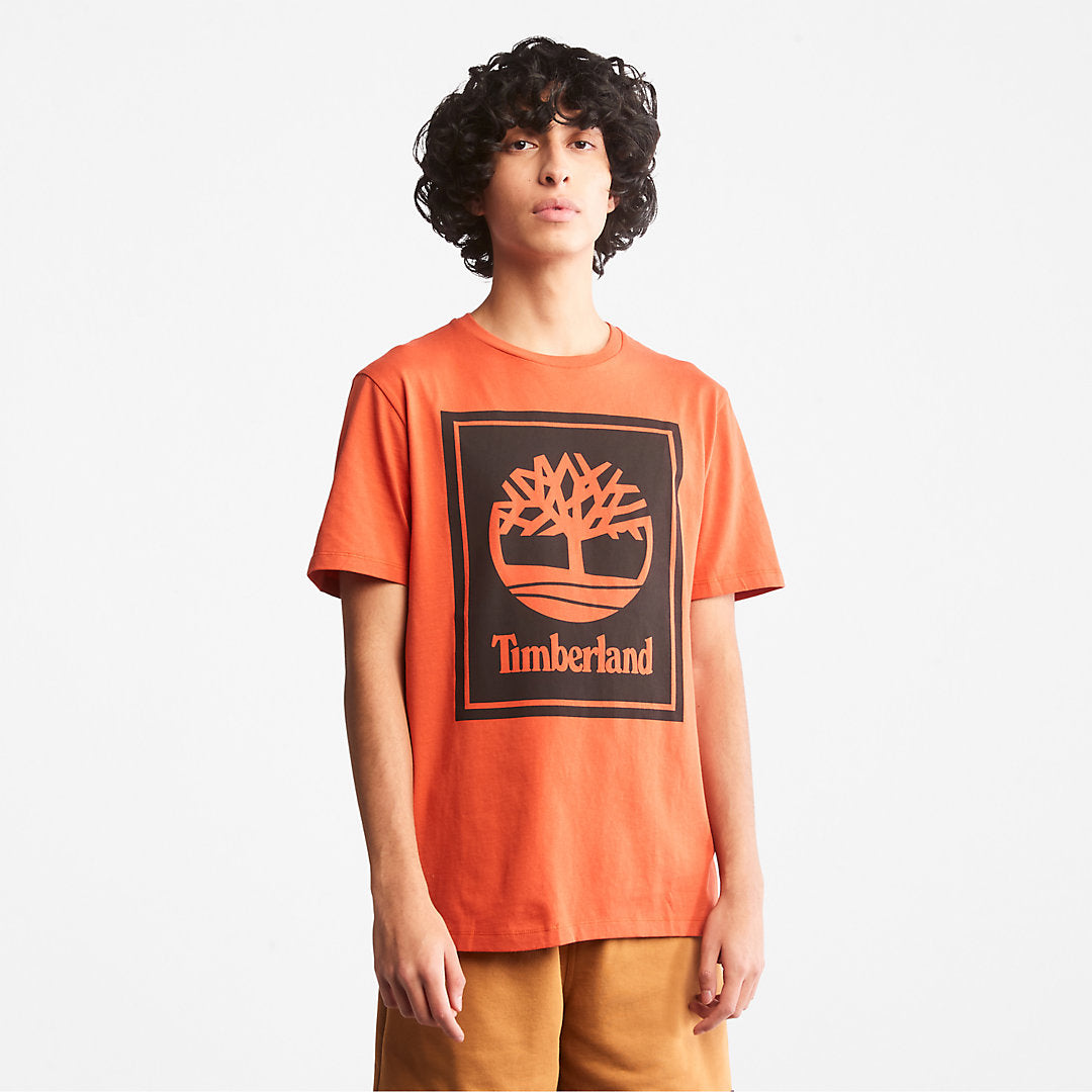 Mens Timberland Tree Logo T-Shirt for All Gender in Orange