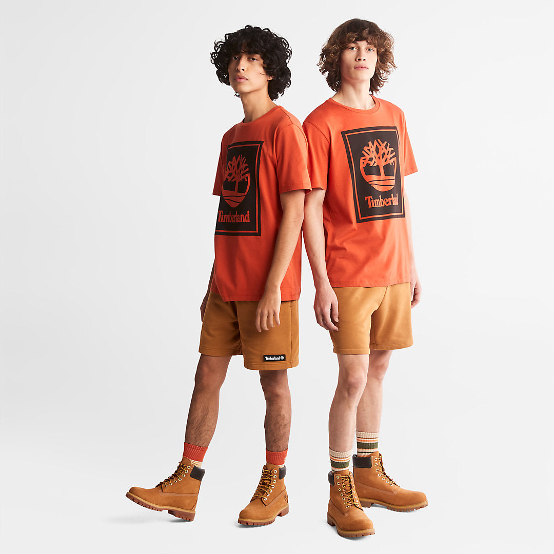 Mens Timberland Tree Logo T-Shirt for All Gender in Orange