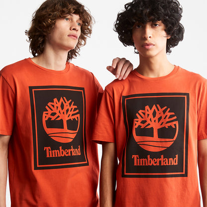 Mens Timberland Tree Logo T-Shirt for All Gender in Orange