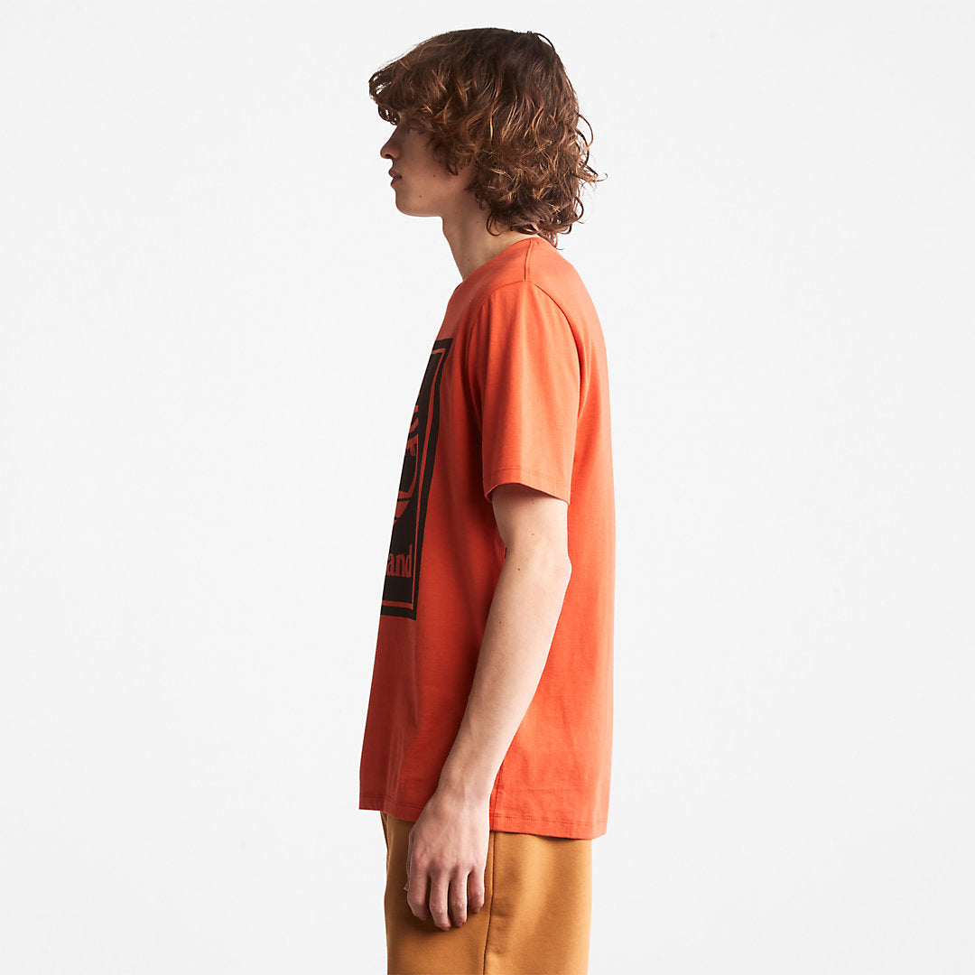 Mens Timberland Tree Logo T-Shirt for All Gender in Orange