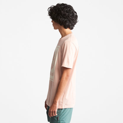 Mens Timberland Tree Logo T-Shirt for All Gender in Pink