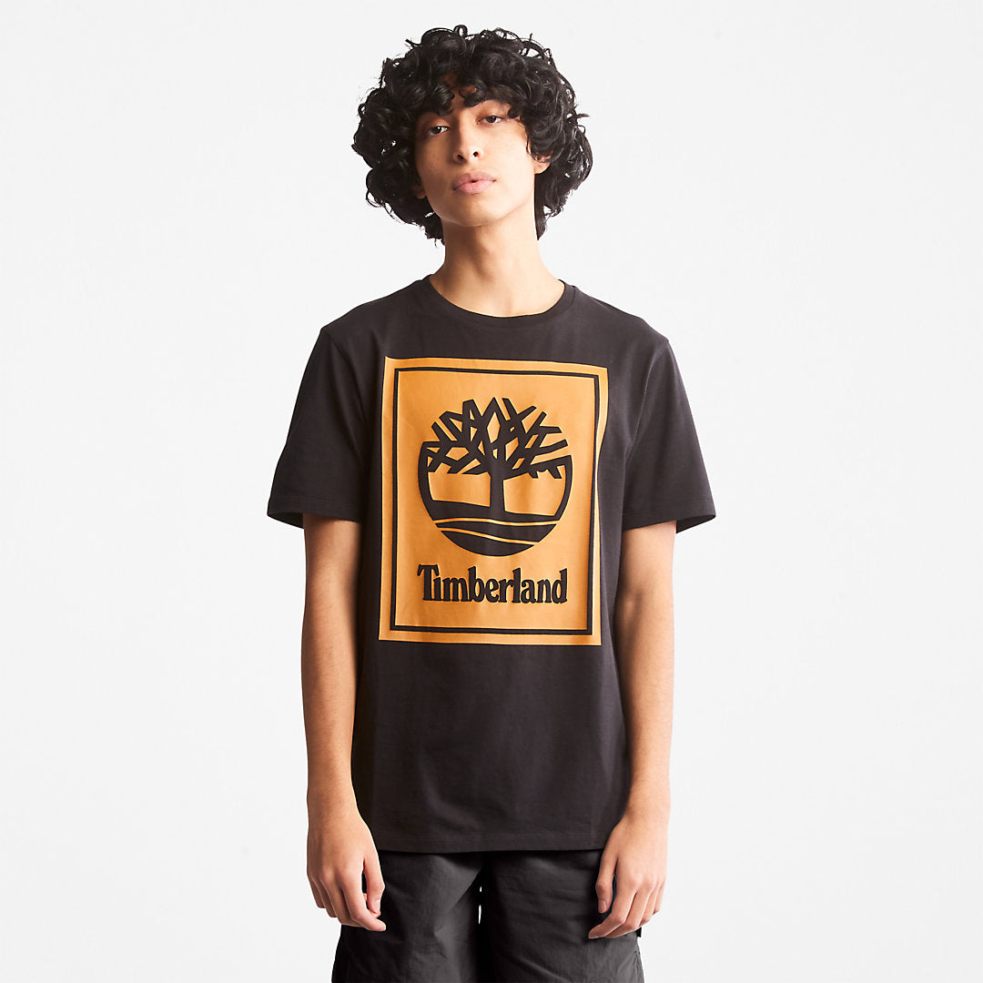 Mens Timberland Tree Logo T-Shirt for All Gender in Black