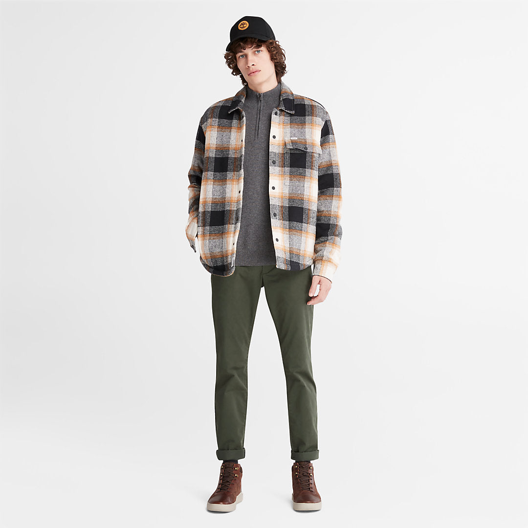 Mens Timberland Cohas Brook Zip-neck Sweater for Men in Dark Grey