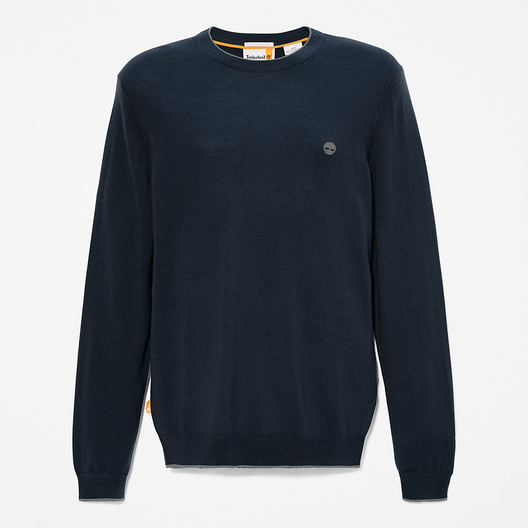 Mens Timberland Nissitissit River Merino Wool Sweater for Men in Navy