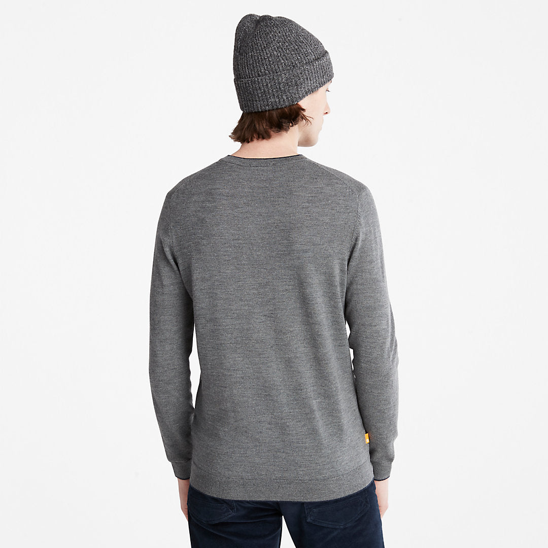 Mens Timberland Nissitissit River Merino Wool Sweater for Men in Grey