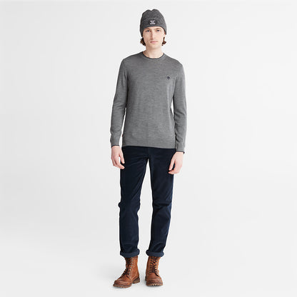 Mens Timberland Nissitissit River Merino Wool Sweater for Men in Grey