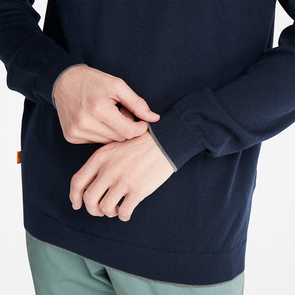 Mens Timberland Nissitissit River Merino Sweater for Men in Navy