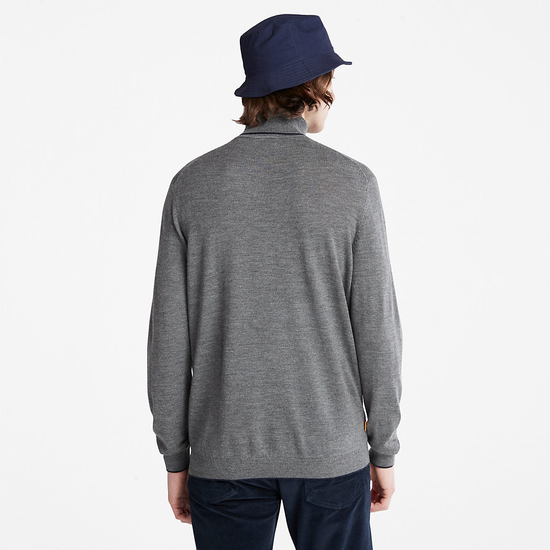Mens Timberland Nissitissit River Merino Sweater for Men in Dark Grey