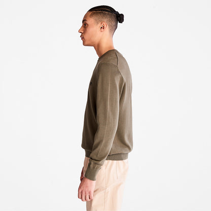 Mens Timberland Williams River Organic Cotton Sweater for Men in Dark Green