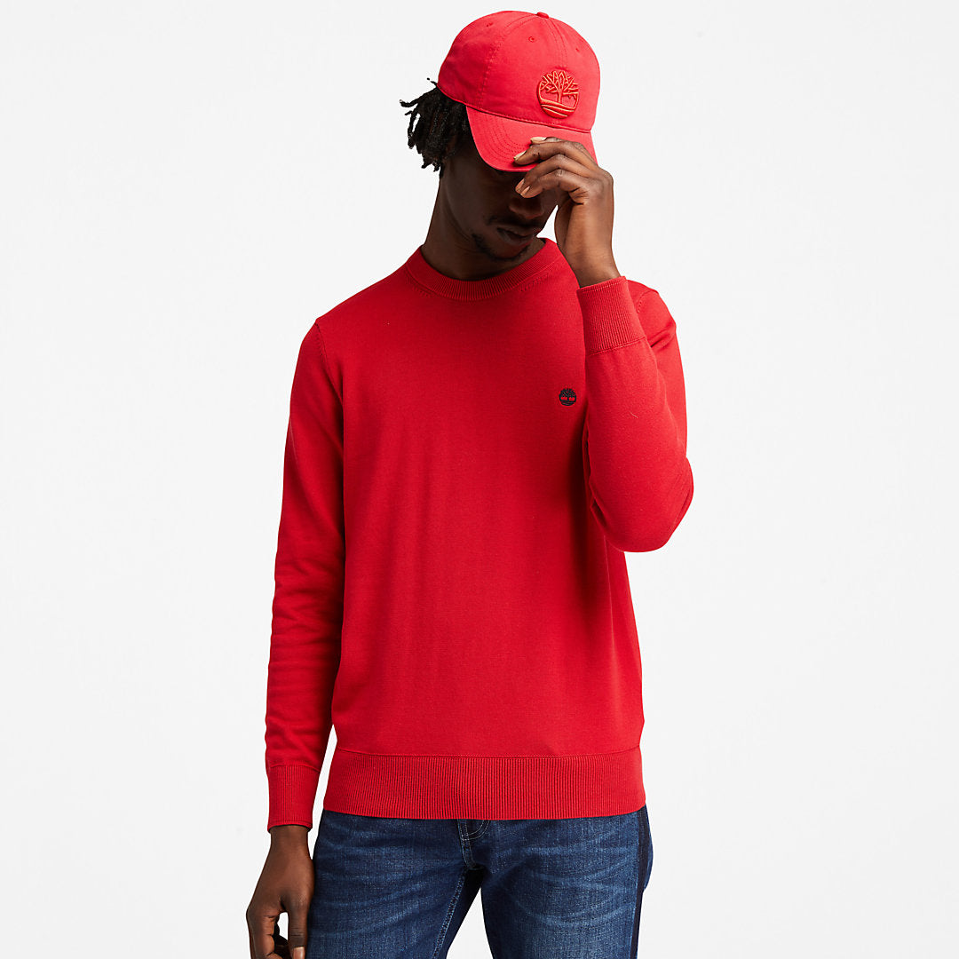 Mens Timberland Williams River Organic Cotton Sweater for Men in Red