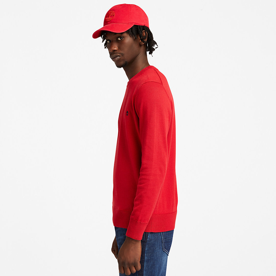 Mens Timberland Williams River Organic Cotton Sweater for Men in Red