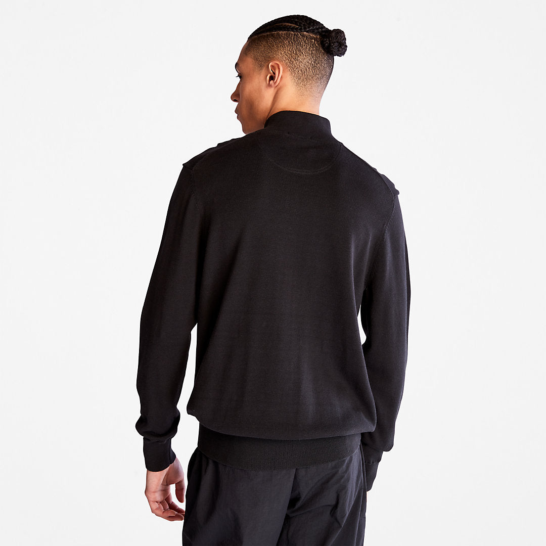 Mens Timberland Williams River Zip-neck Sweater for Men in Black