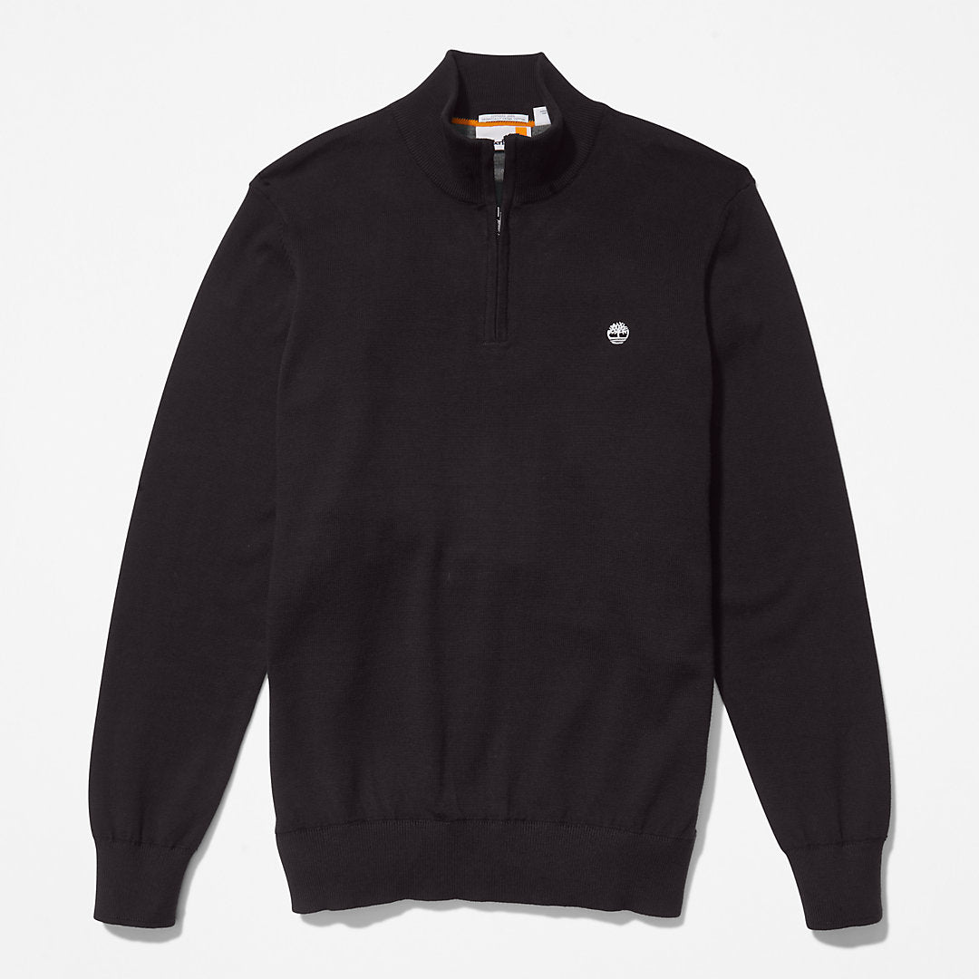 Mens Timberland Williams River Zip-neck Sweater for Men in Black