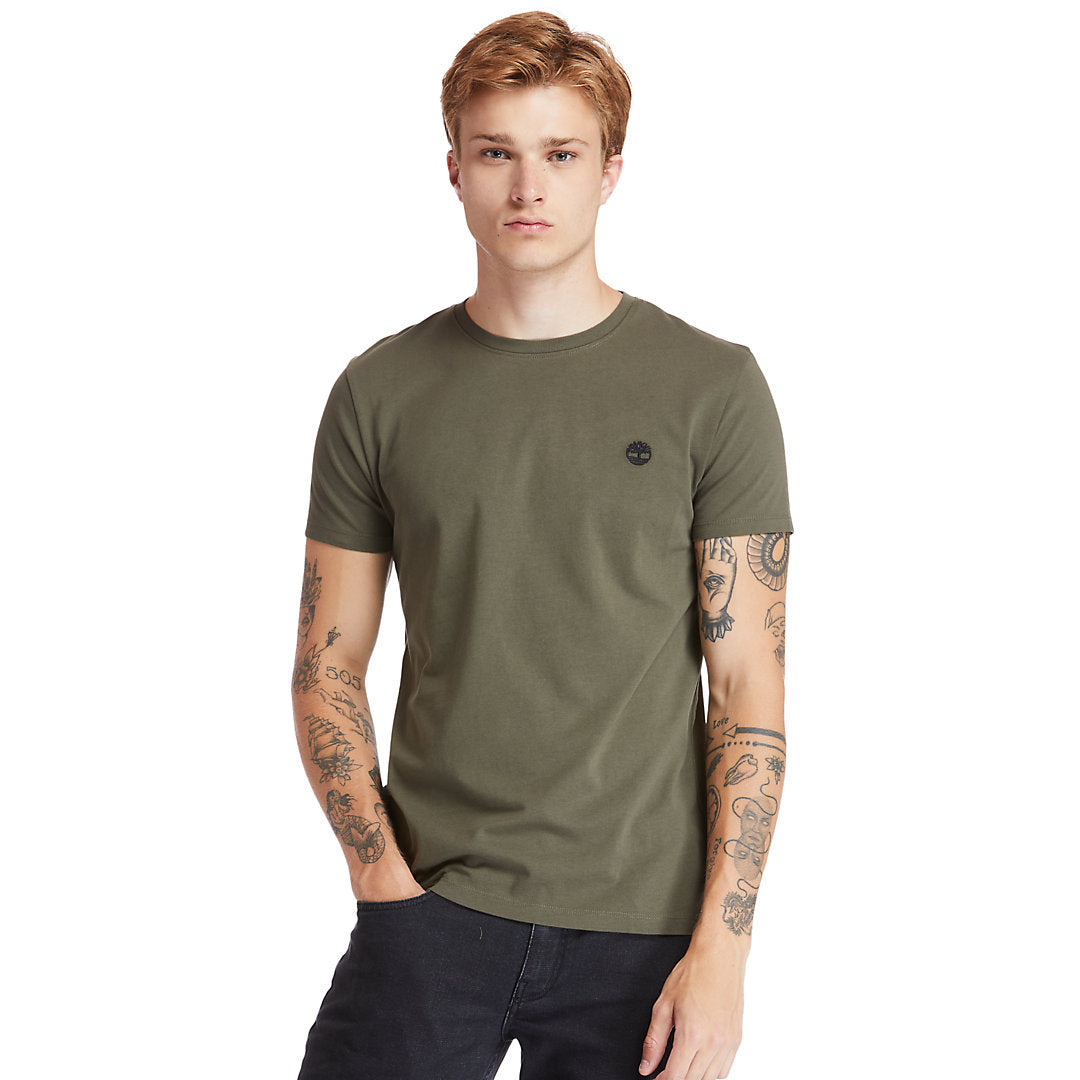 Mens Timberland Dunstan River Crew Tee for Men in Dark Green