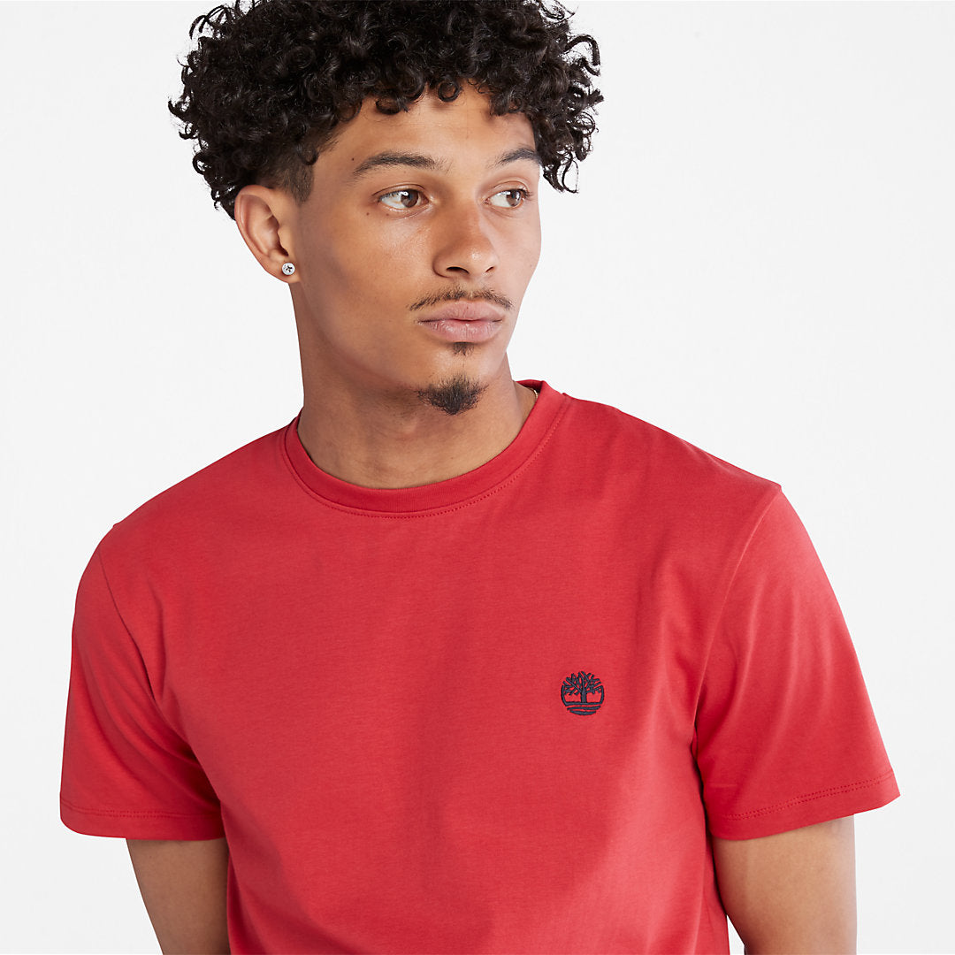 Mens Timberland Dunstan River Crew T-Shirt for Men in Red