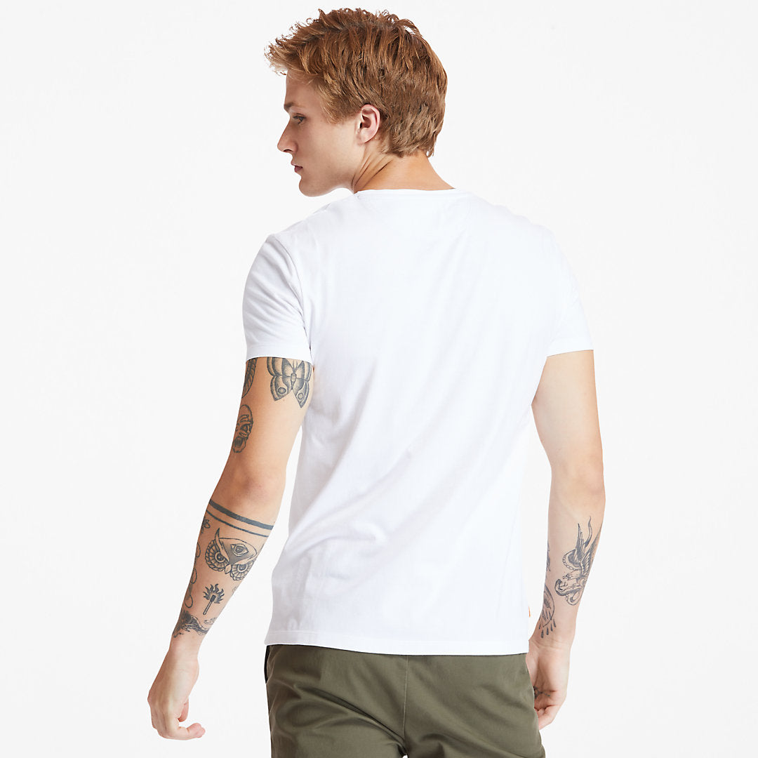 Mens Timberland Dunstan River V-Neck T-Shirt for Men in White