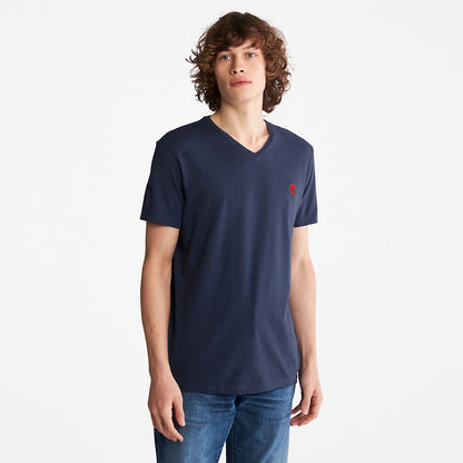 Mens Timberland Dunstan River V-Neck T-Shirt for Men in Navy