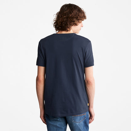 Mens Timberland Dunstan River V-Neck T-Shirt for Men in Navy