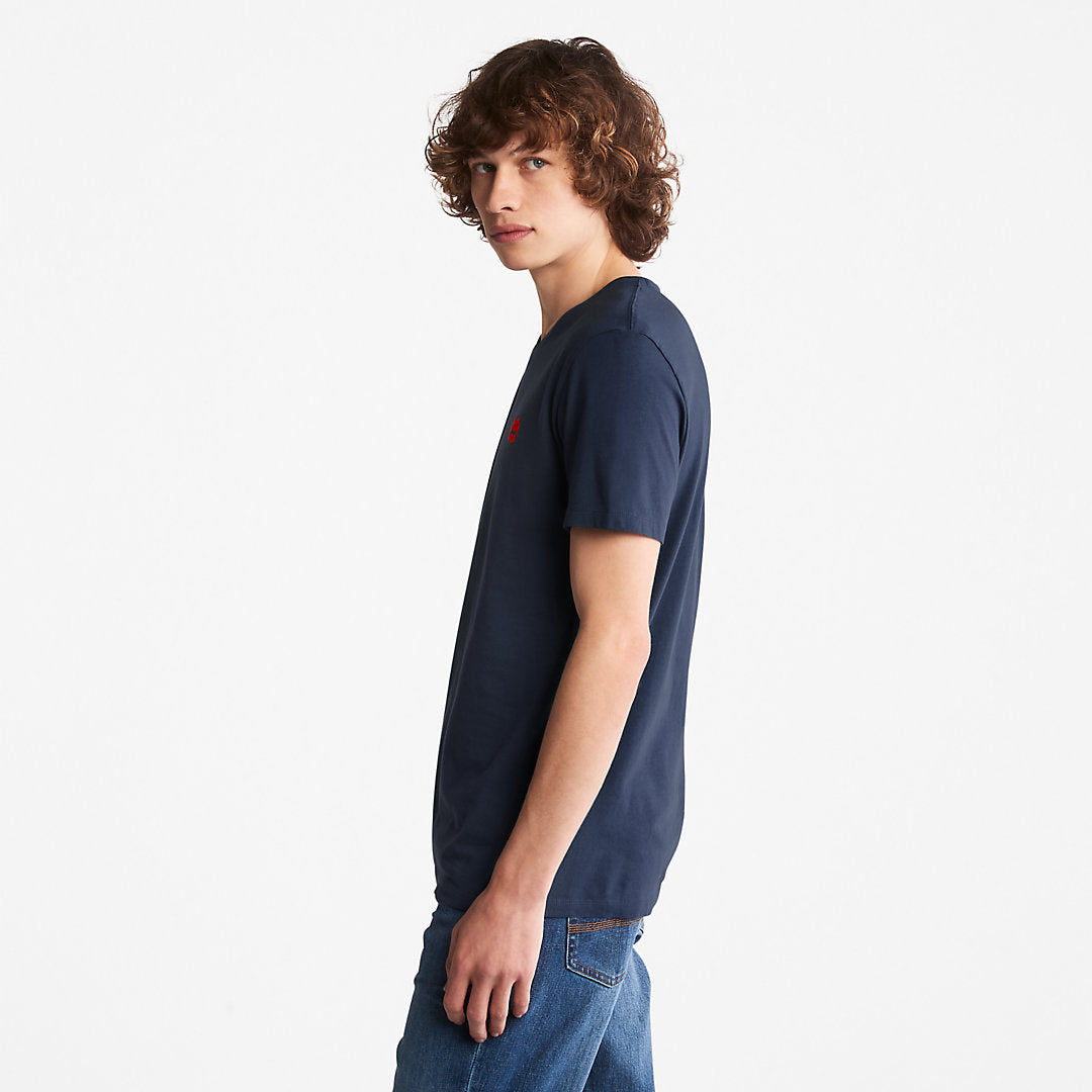 Mens Timberland Dunstan River V-Neck T-Shirt for Men in Navy