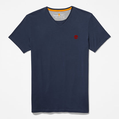 Mens Timberland Dunstan River V-Neck T-Shirt for Men in Navy
