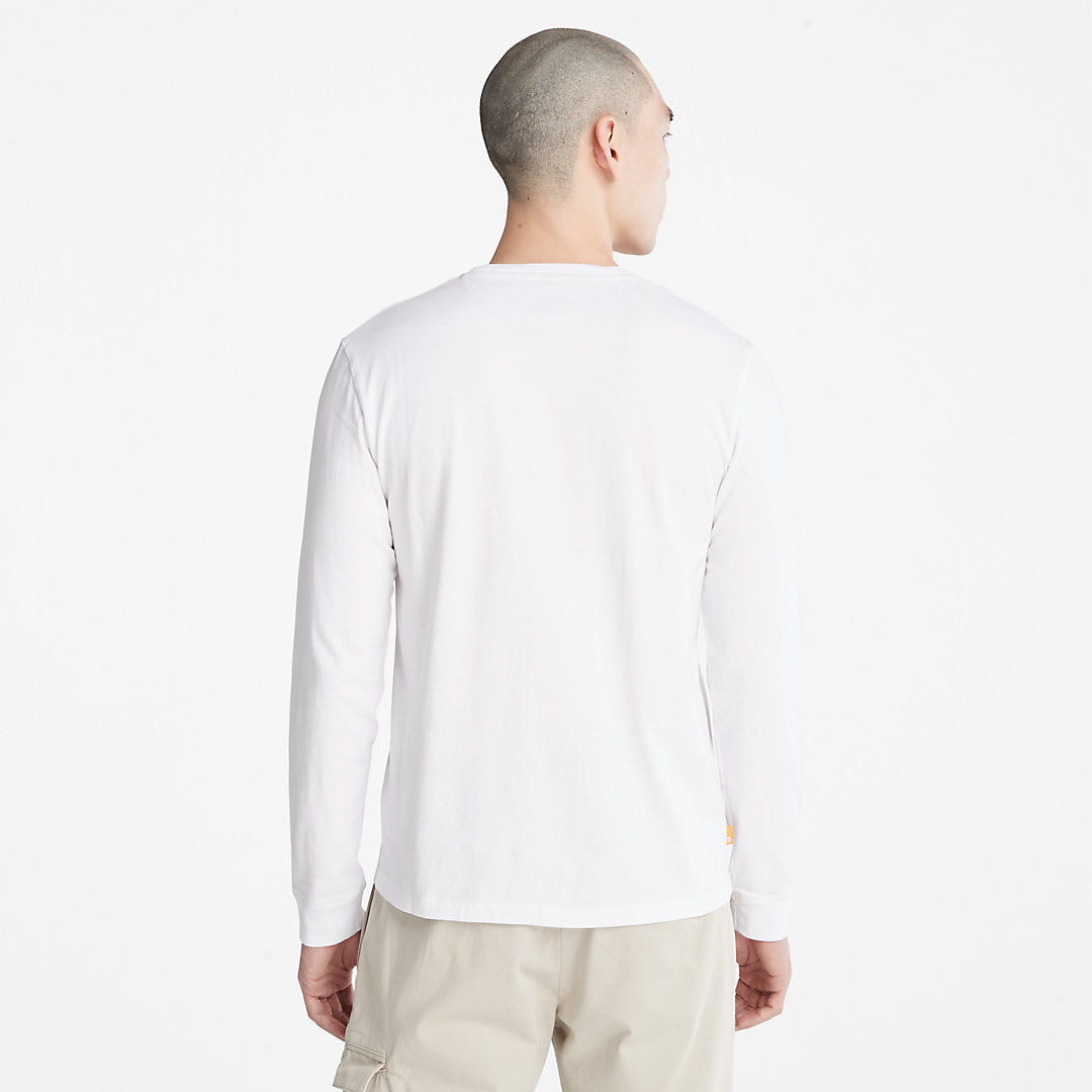 Mens Timberland Dunstan River LS T-Shirt for Men in White