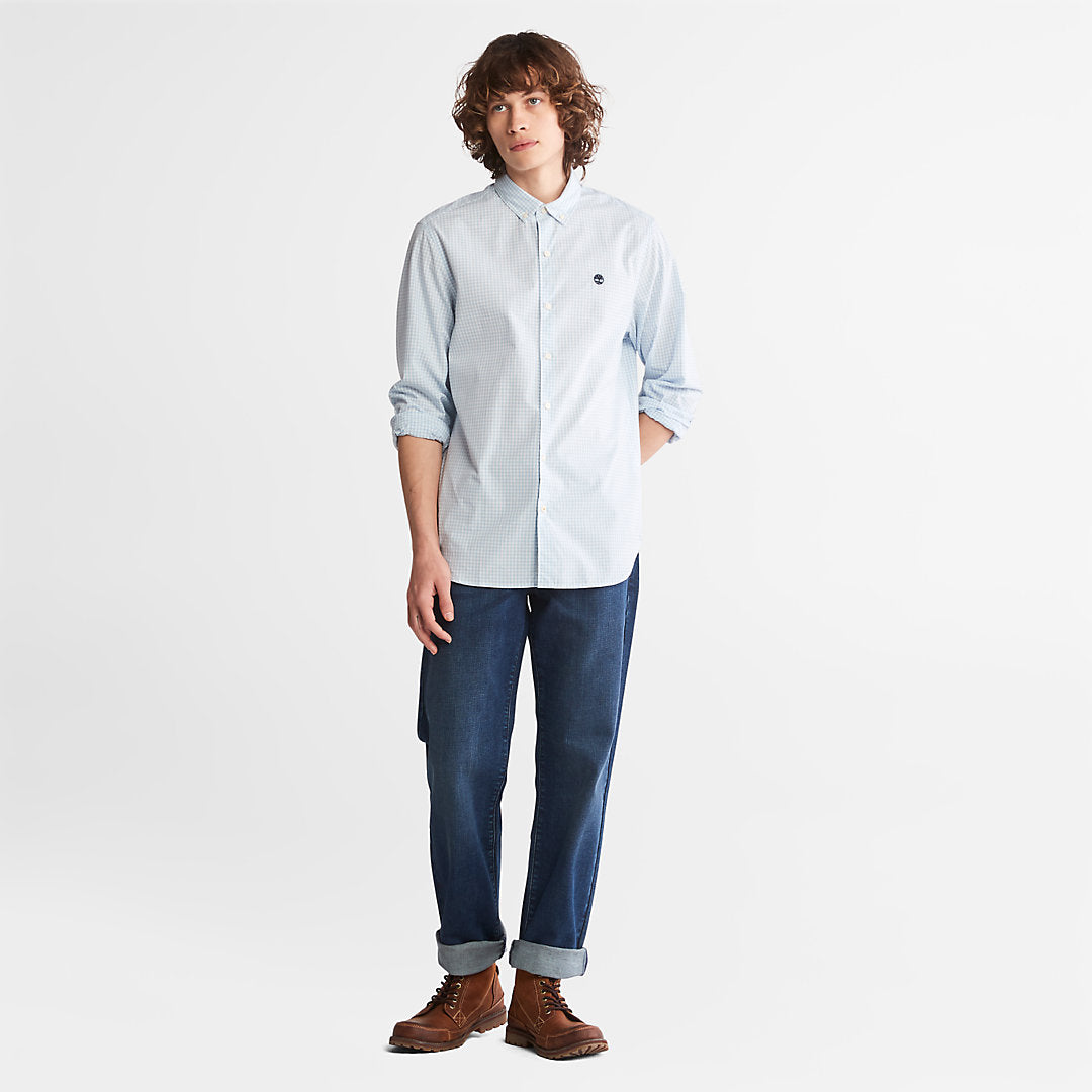 Mens Timberland Suncook River Gingham Shirt for Men in Blue