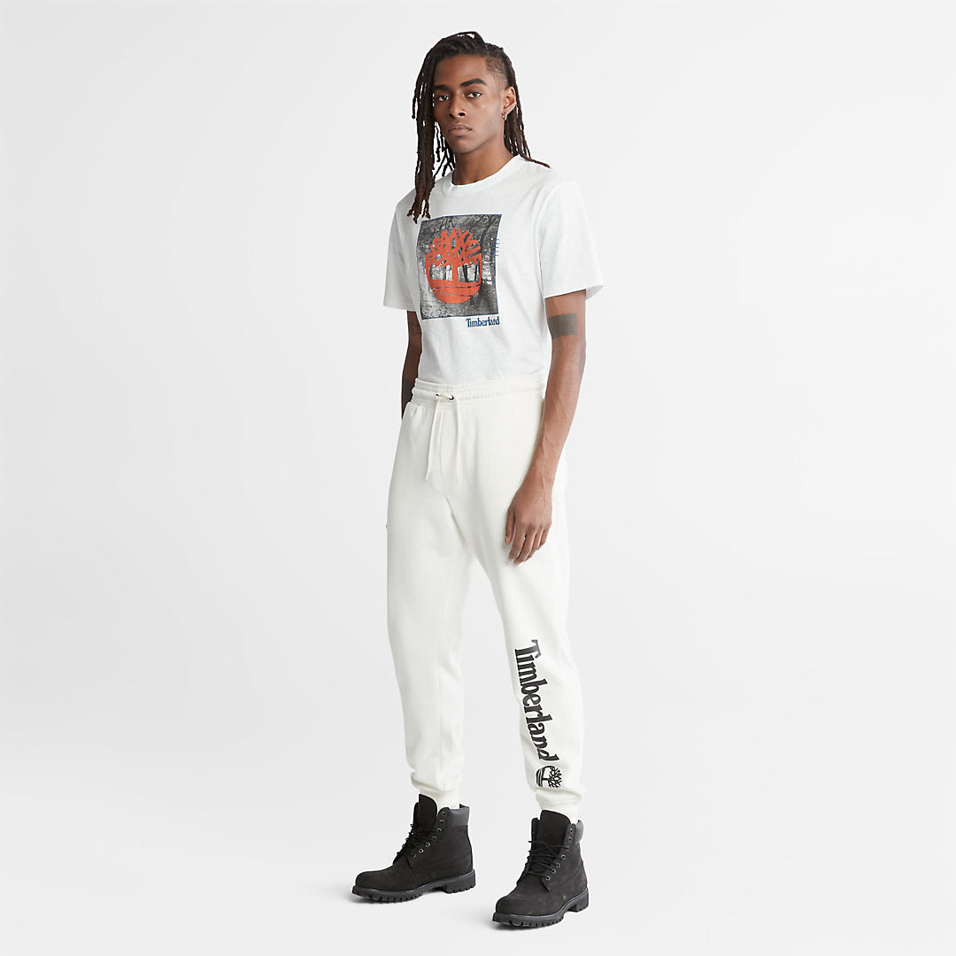 Mens Timberland Core Logo Sweatpants for Men in White