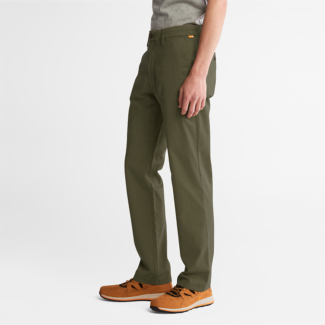 Mens Timberland Squam Lake Twill Chino Pants for Men in Green