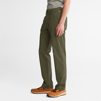 Mens Timberland Squam Lake Twill Chino Pants for Men in Green