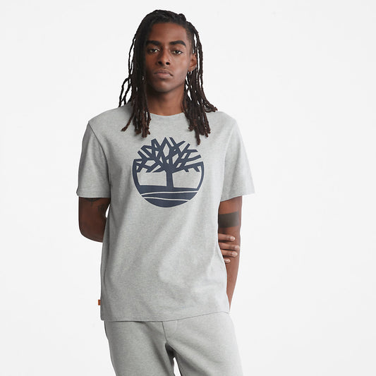 Mens Timberland Kennebec River Tree Logo T-shirt for Men in Grey