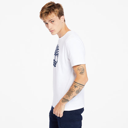 Mens Timberland Kennebec River Tree Logo T-shirt for Men in White