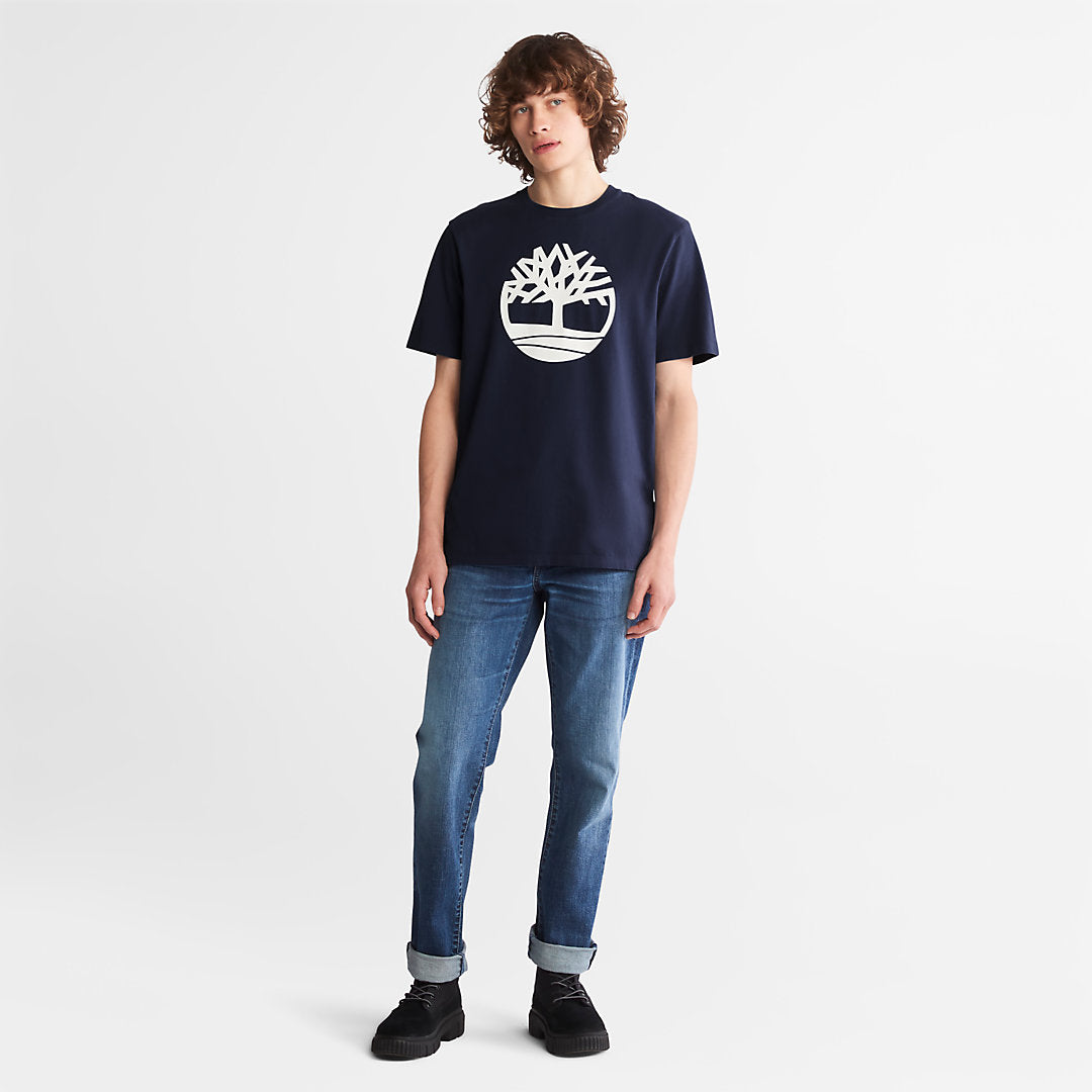 Mens Timberland Kennebec River Tree Logo T-shirt for Men in Navy