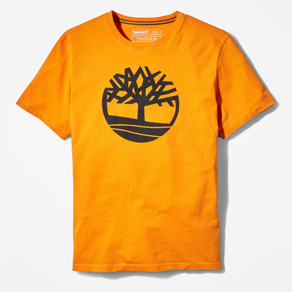 Mens Timberland Kennebec River Tree Logo T-shirt for Men in Orange