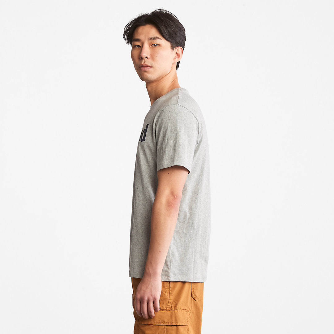 Mens Timberland Kennebec River Logo T-Shirt for Men in Grey