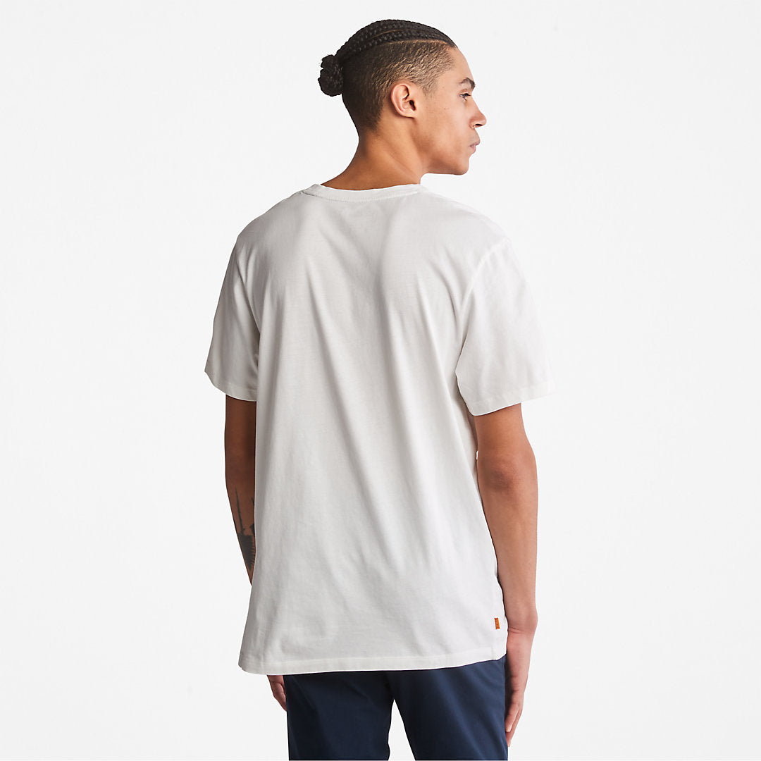 Mens Timberland Kennebec River Logo T-Shirt for Men in White