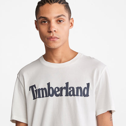 Mens Timberland Kennebec River Logo T-Shirt for Men in White